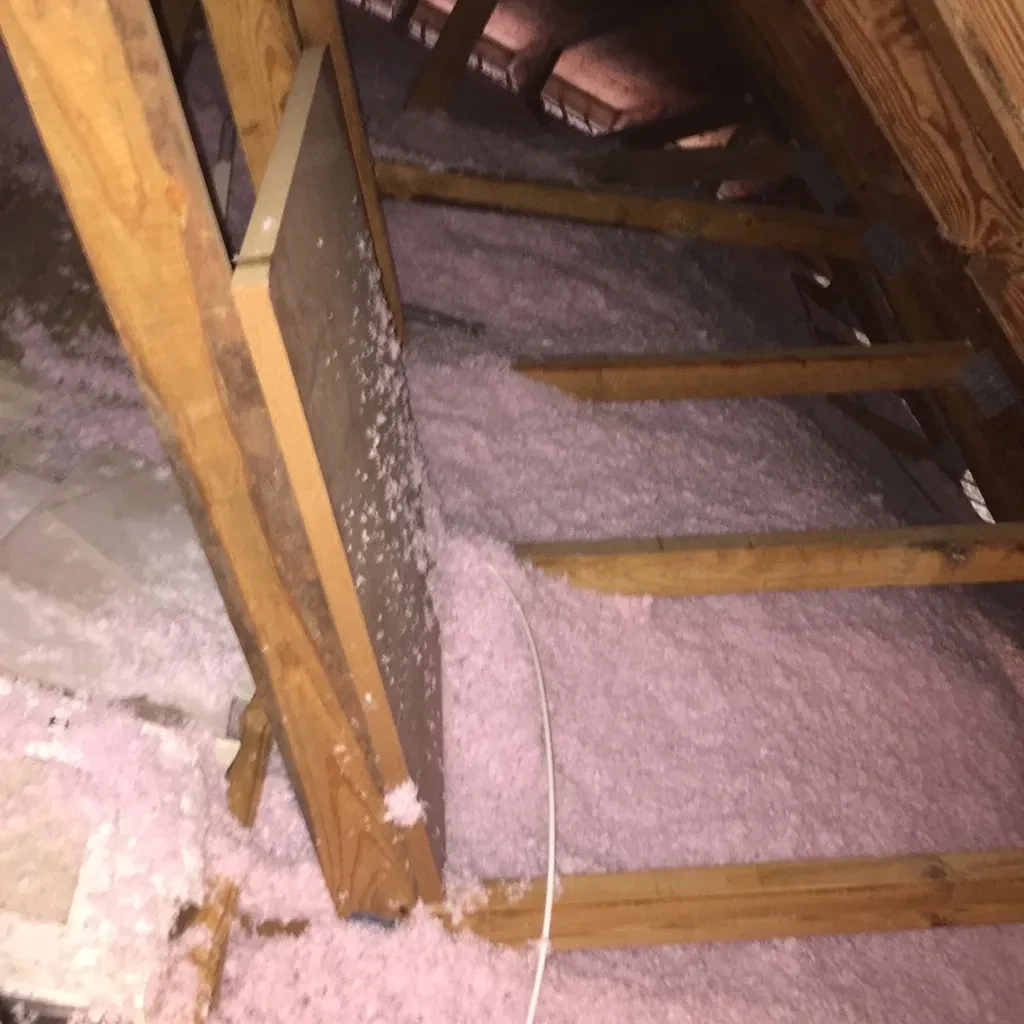 Attic insulation installation